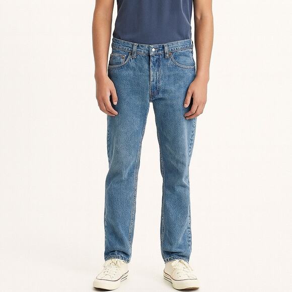 Levi's Orange Tab 505 Regular Fit Straight Leg Jeans - Picture 1 of 12